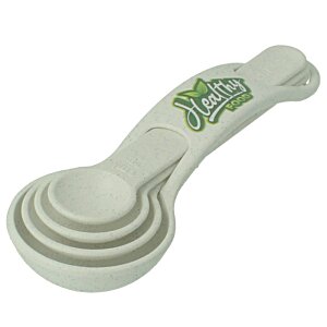Additional Image 1 - a white measuring spoon with a green design