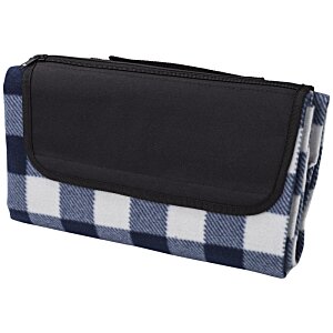 Additional Image 1 - a blue and white checkered bag