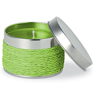 Additional Image 6 - a green candle in a metal container
