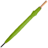 a green pen with a wooden tip