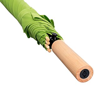 Additional Image 6 - a green umbrella with a brown handle