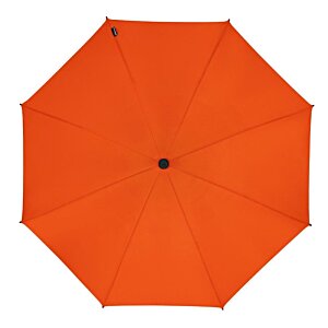 Additional Image 2 - an orange umbrella with a black handle