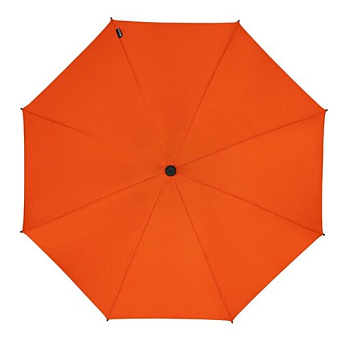 Additional Image 2 - an orange umbrella with a black handle