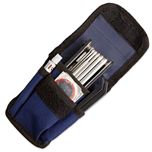 Additional Image 1 - a blue and black case with a silver object in it