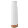 a white and brown thermos