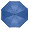 a blue umbrella with a black center