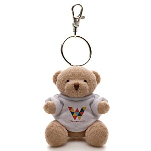Additional Image 2 - a key chain with a teddy bear