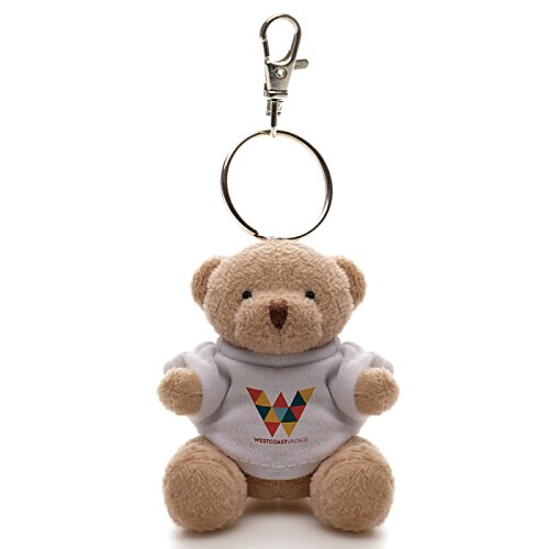 Additional Image 2 - a key chain with a teddy bear