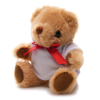 a teddy bear with a red ribbon