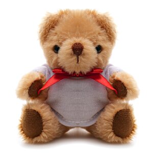 Additional Image 1 - a teddy bear wearing a white shirt and red bow tie