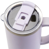 a close up of a white mug