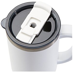 Additional Image 2 - a white mug with a black lid
