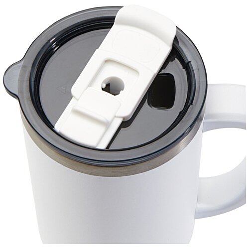 Additional Image 2 - a white mug with a black lid