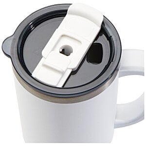 Additional Image 2 - a white mug with a black lid