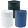 a group of round containers