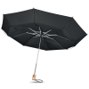 a black umbrella on a white background