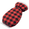 a red and black checkered pillow