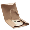 a cd in a brown bag