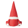 a red and white gnome hat