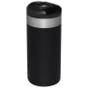 a black and silver container