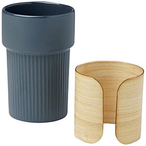 Additional Image 1 - a black cup and a wooden container