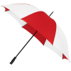 a red and white umbrella