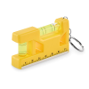 a yellow tape measure on a white background