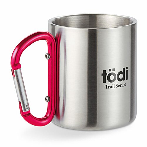 Additional Image 8 - a silver mug with a red handle