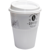 a white plastic cup with a lid