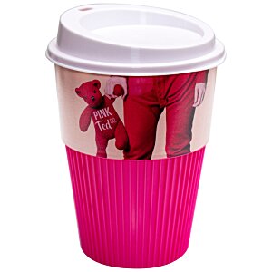 Additional Image 4 - a pink and white coffee cup