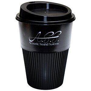 Additional Image 7 - a black plastic cup with a lid