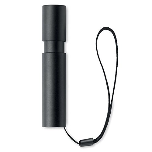 Additional Image 2 - a black flashlight with a strap