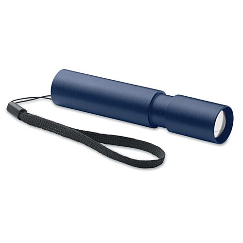 Additional Image 6 - a blue flashlight with a black strap