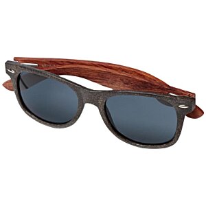 Additional Image 2 - a pair of sunglasses with a wooden frame