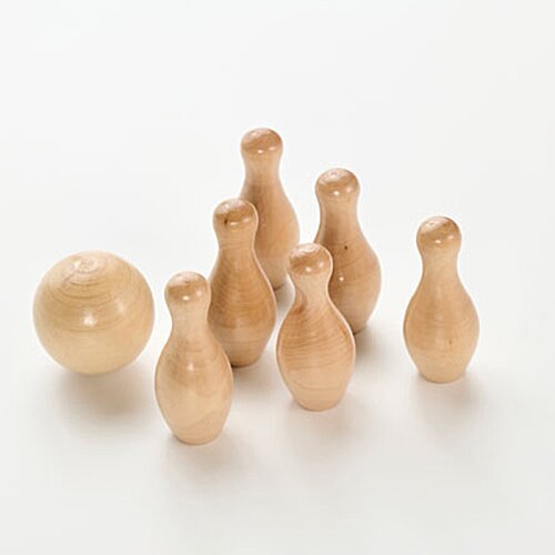 Additional Image 3 - a group of wooden bowling pins