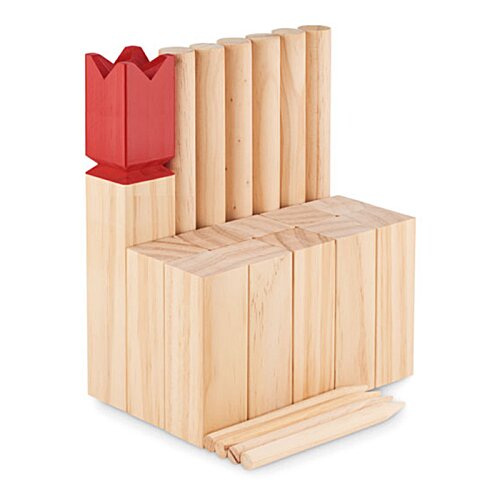 Additional Image 1 - a wooden block with a red top
