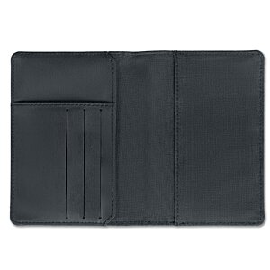 Additional Image 1 - a black leather wallet with a pocket