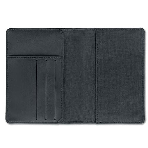 Additional Image 1 - a black leather wallet with a pocket