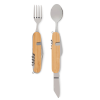 Additional Image 1 - a spoon and knife with wooden handles