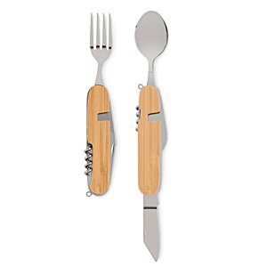 Additional Image 1 - a spoon and knife with wooden handles