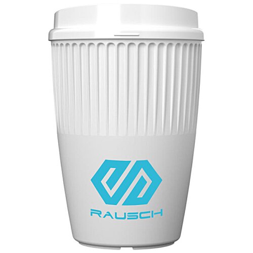Additional Image 6 - a white cup with a blue logo