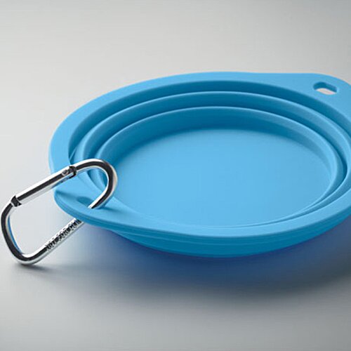 Additional Image 3 - a blue plastic bowl with a metal handle