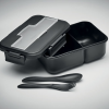 Additional Image 3 - a black lunch box with spoons