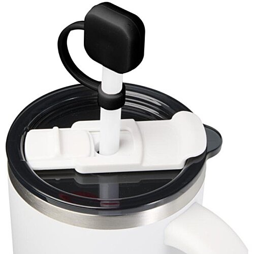 Additional Image 1 - a white coffee mug with a black handle