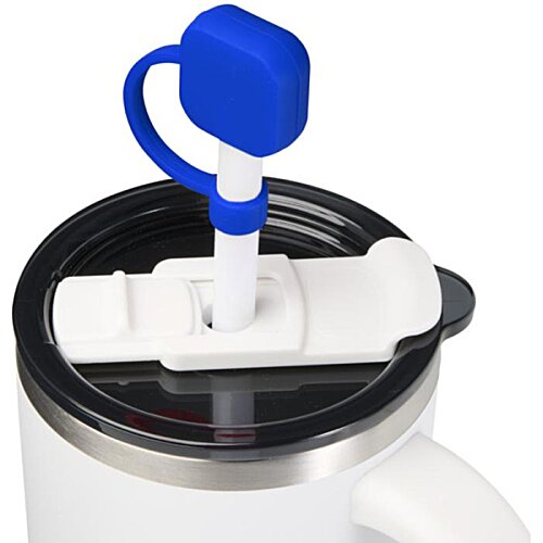 Additional Image 3 - a white and blue mug with a blue handle