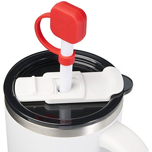 Additional Image 4 - a white and black mug with a red handle