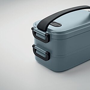Additional Image 6 - a blue lunch box with black handles