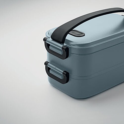 Additional Image 6 - a blue lunch box with black handles