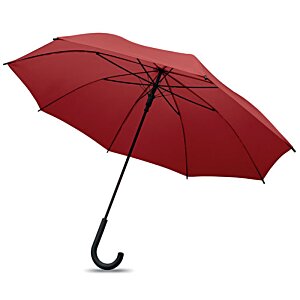 Additional Image 7 - a red umbrella with a curved handle