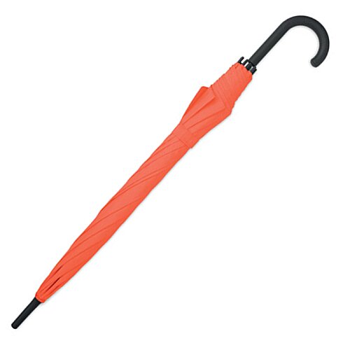 Additional Image 2 - an orange umbrella with a curved handle